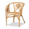 Baxton Studio Kagama Modern Bohemian Natural Brown Rattan Dining Chair 209-12789